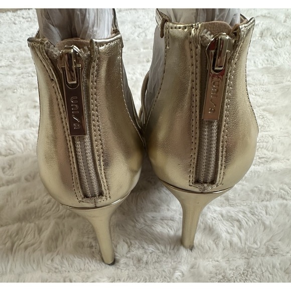 Unisa Un Fennie Gold Strappy Zip Up High Heels - Size 6.5 - Picture 5 of 7